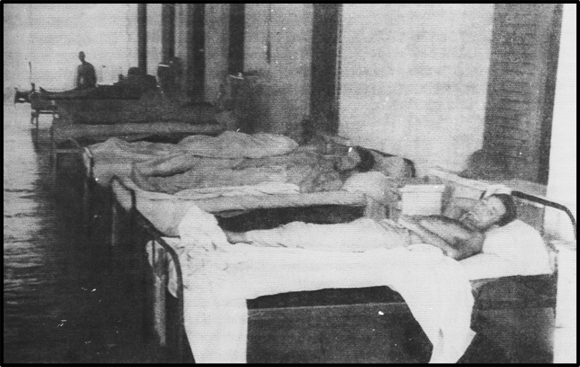 Malades à l'hopital lors du blocus de 1940