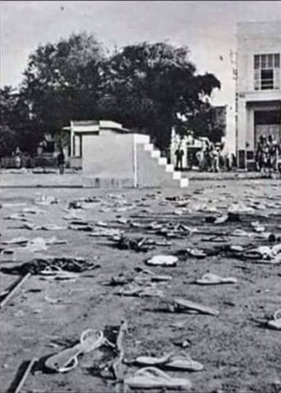 Esplanade prévue pour le discours de De Gaulle après la repression des manifestants en 1966