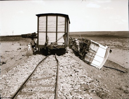 Affaissement ballast Lassarat en 1934