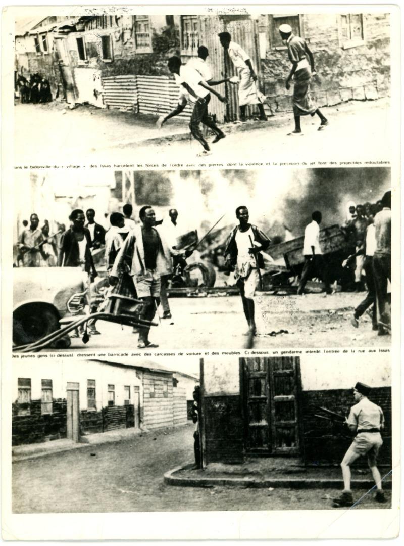 Manifestations dans les rues de Djibouti en 1966