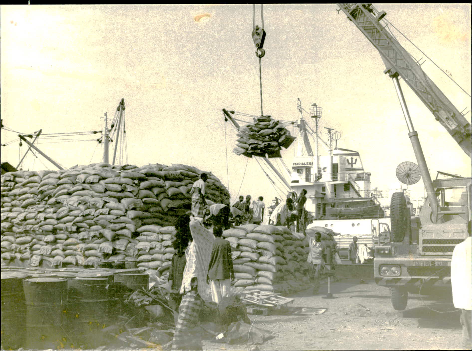 Chargement au port de Djibouti 1910-1920